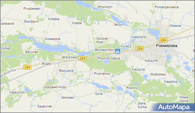 mapa Promno-Stacja, Promno-Stacja na mapie Targeo