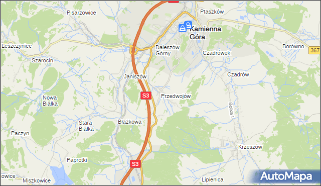 mapa Przedwojów, Przedwojów na mapie Targeo