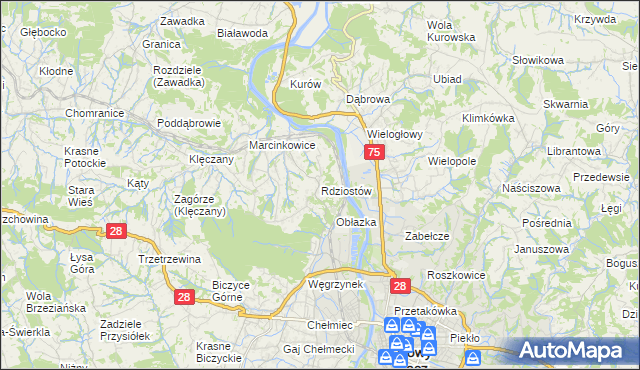 mapa Rdziostów, Rdziostów na mapie Targeo