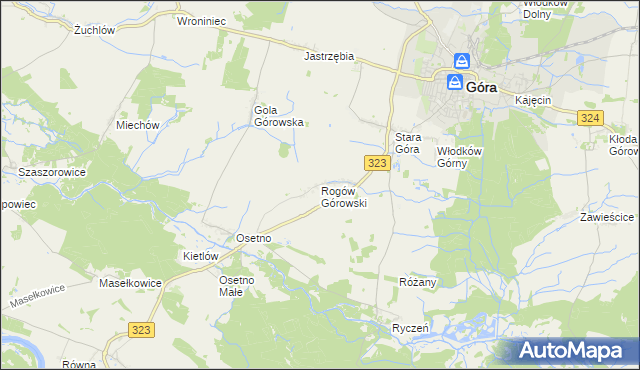 mapa Rogów Górowski, Rogów Górowski na mapie Targeo