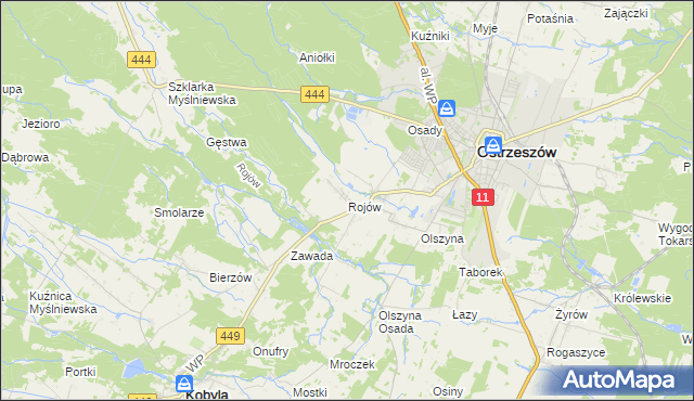 mapa Rojów, Rojów na mapie Targeo