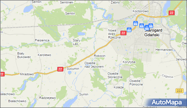 mapa Rokocin, Rokocin na mapie Targeo