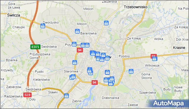 mapa Rzeszów, Rzeszów na mapie Targeo