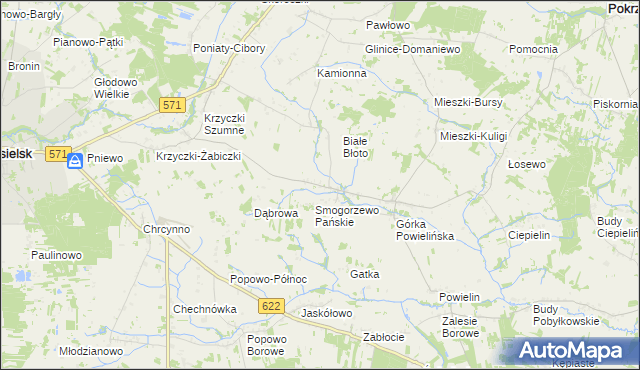 mapa Smogorzewo Włościańskie, Smogorzewo Włościańskie na mapie Targeo