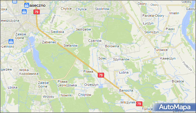 mapa Solec gmina Góra Kalwaria, Solec gmina Góra Kalwaria na mapie Targeo