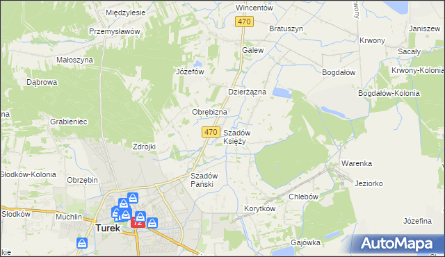 mapa Szadów Księży, Szadów Księży na mapie Targeo