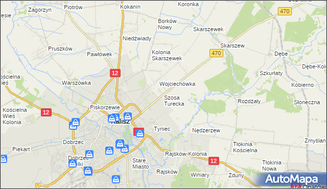 mapa Szosa Turecka, Szosa Turecka na mapie Targeo