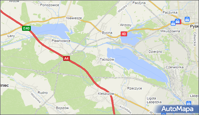 mapa Taciszów, Taciszów na mapie Targeo