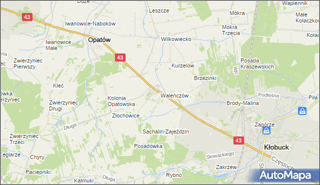 mapa Waleńczów, Waleńczów na mapie Targeo