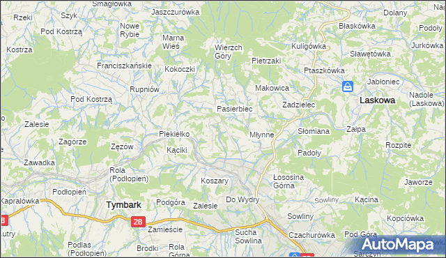 mapa Walowa Góra, Walowa Góra na mapie Targeo