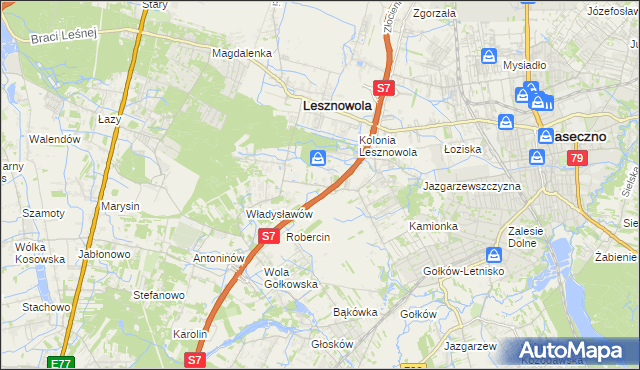 mapa Wilcza Góra gmina Lesznowola, Wilcza Góra gmina Lesznowola na mapie Targeo