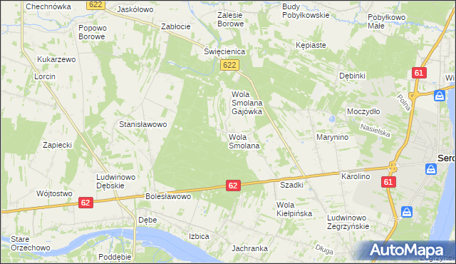 mapa Wola Smolana, Wola Smolana na mapie Targeo