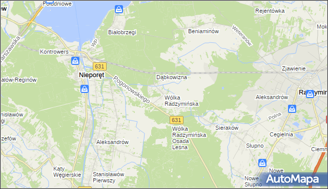 mapa Wólka Radzymińska, Wólka Radzymińska na mapie Targeo