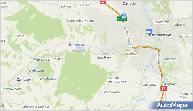 mapa Zażółkiew, Zażółkiew na mapie Targeo