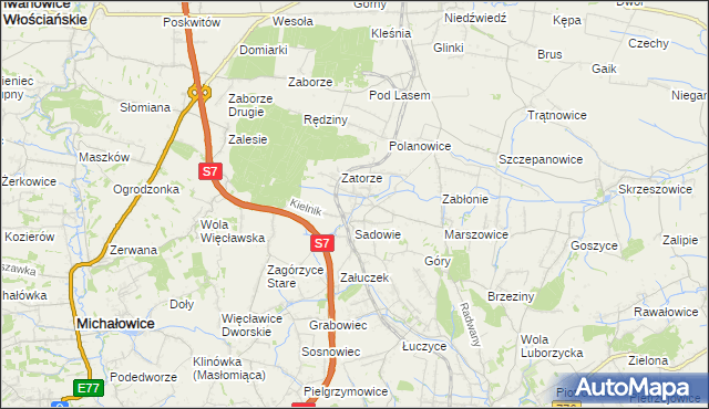 mapa Goszcza, Goszcza na mapie Targeo