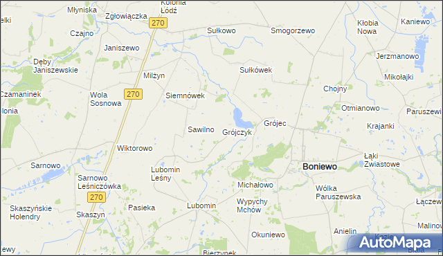 mapa Grójczyk, Grójczyk na mapie Targeo