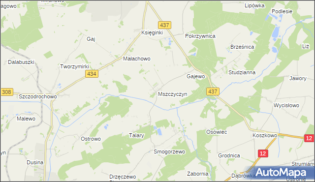 mapa Mszczyczyn, Mszczyczyn na mapie Targeo