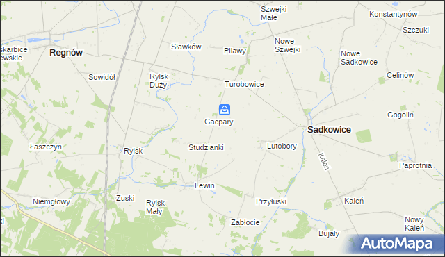 mapa Nowe Lutobory, Nowe Lutobory na mapie Targeo