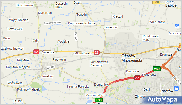 mapa Ołtarzew, Ołtarzew na mapie Targeo