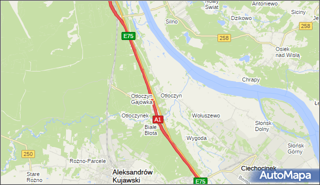 mapa Otłoczyn, Otłoczyn na mapie Targeo