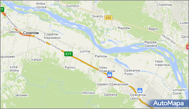 mapa Pieńków, Pieńków na mapie Targeo