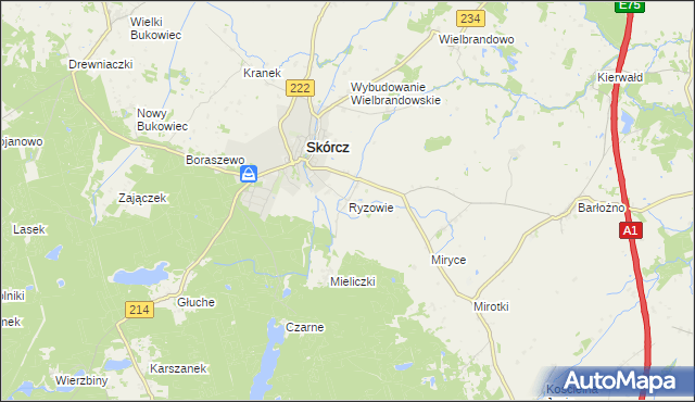 mapa Ryzowie, Ryzowie na mapie Targeo