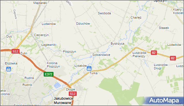 mapa Sobianowice, Sobianowice na mapie Targeo