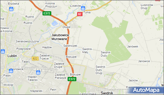 mapa Świdnik Mały, Świdnik Mały na mapie Targeo