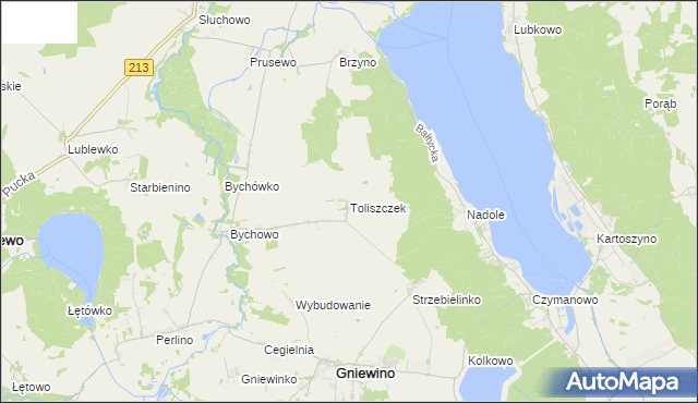 mapa Toliszczek, Toliszczek na mapie Targeo
