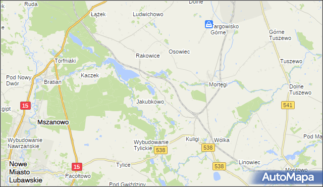 mapa Zajączkowo gmina Grodziczno, Zajączkowo gmina Grodziczno na mapie Targeo