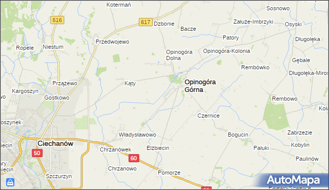 mapa Zygmuntowo gmina Opinogóra Górna, Zygmuntowo gmina Opinogóra Górna na mapie Targeo