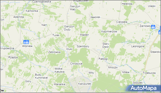 mapa Abramy, Abramy na mapie Targeo
