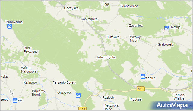 mapa Adamczycha, Adamczycha na mapie Targeo