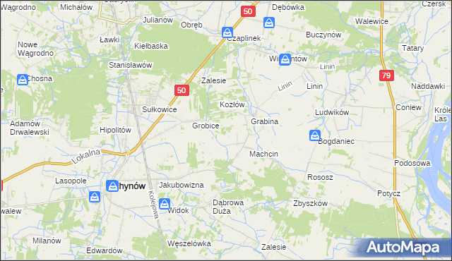 mapa Adamów Rososki, Adamów Rososki na mapie Targeo