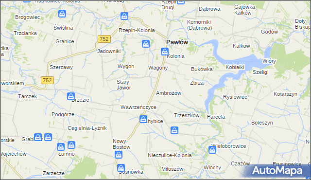 mapa Ambrożów, Ambrożów na mapie Targeo