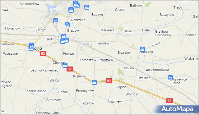 mapa Annetów, Annetów na mapie Targeo