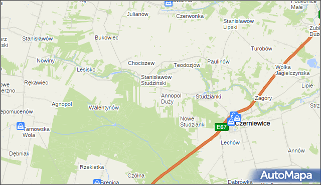 mapa Annopol Duży, Annopol Duży na mapie Targeo