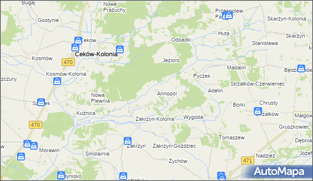 mapa Annopol gmina Lisków, Annopol gmina Lisków na mapie Targeo