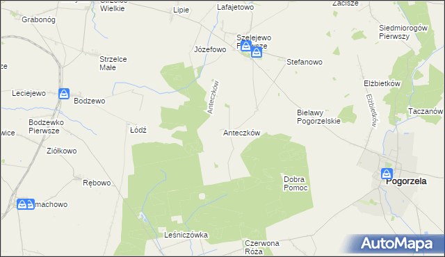mapa Anteczków, Anteczków na mapie Targeo