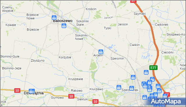 mapa Arcelin, Arcelin na mapie Targeo