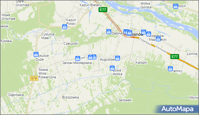 mapa Augustówek, Augustówek na mapie Targeo