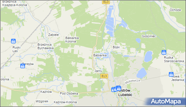mapa Babianka, Babianka na mapie Targeo