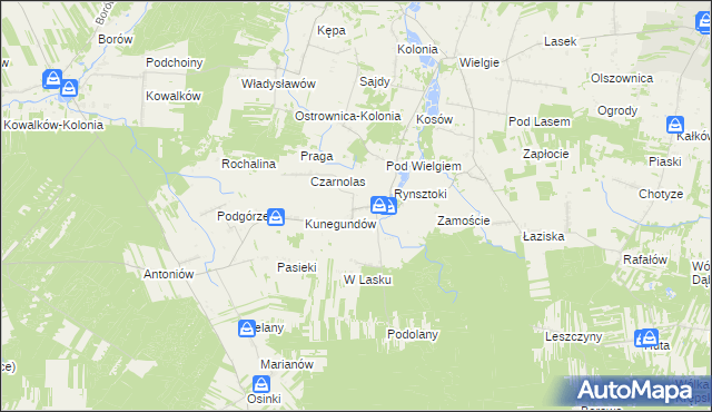 mapa Bąkowa, Bąkowa na mapie Targeo