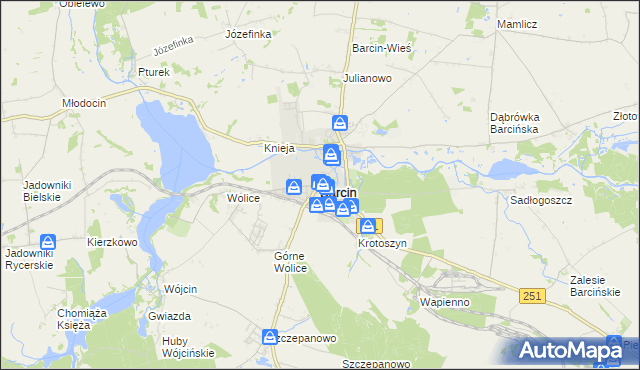 mapa Barcin, Barcin na mapie Targeo