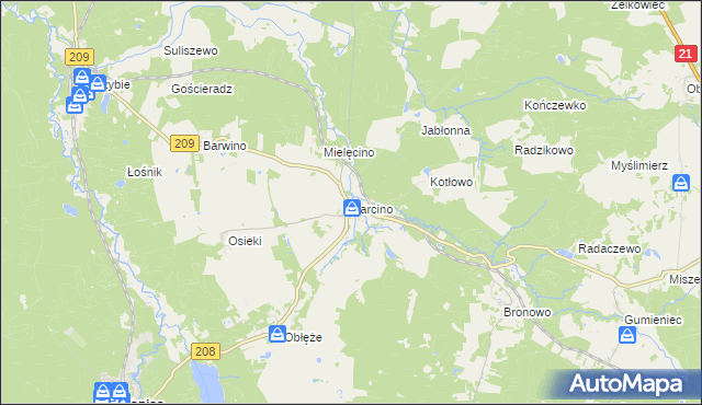 mapa Barcino, Barcino na mapie Targeo