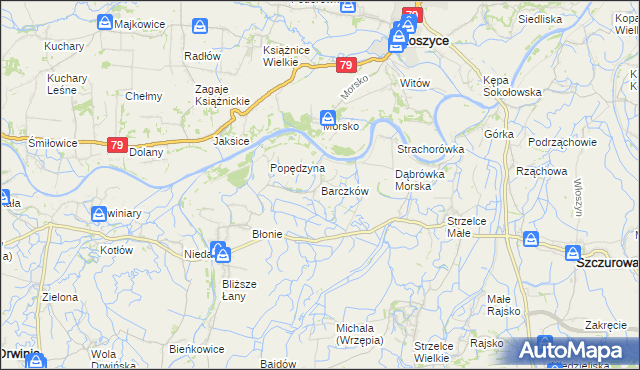 mapa Barczków, Barczków na mapie Targeo