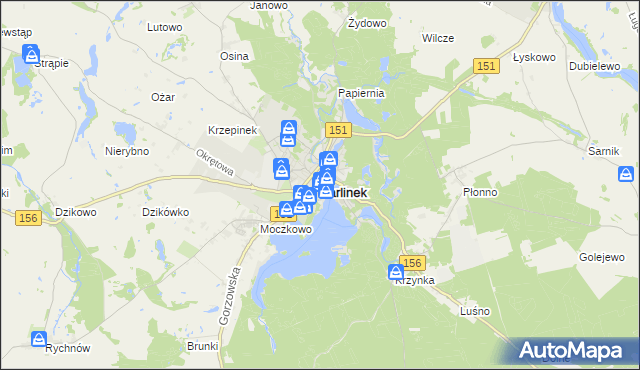 mapa Barlinek, Barlinek na mapie Targeo