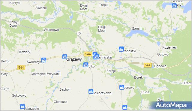 mapa Bartniczka, Bartniczka na mapie Targeo