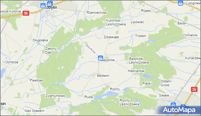 mapa Baszków, Baszków na mapie Targeo