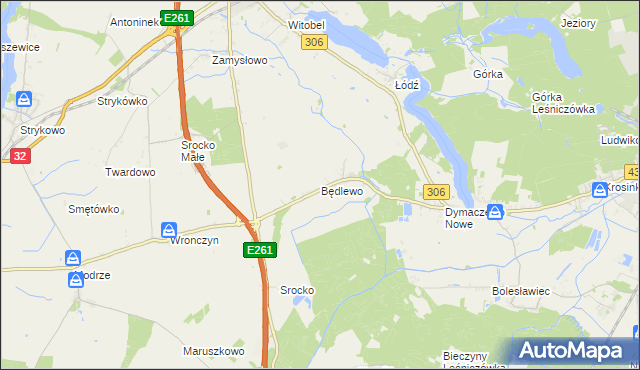 mapa Będlewo, Będlewo na mapie Targeo